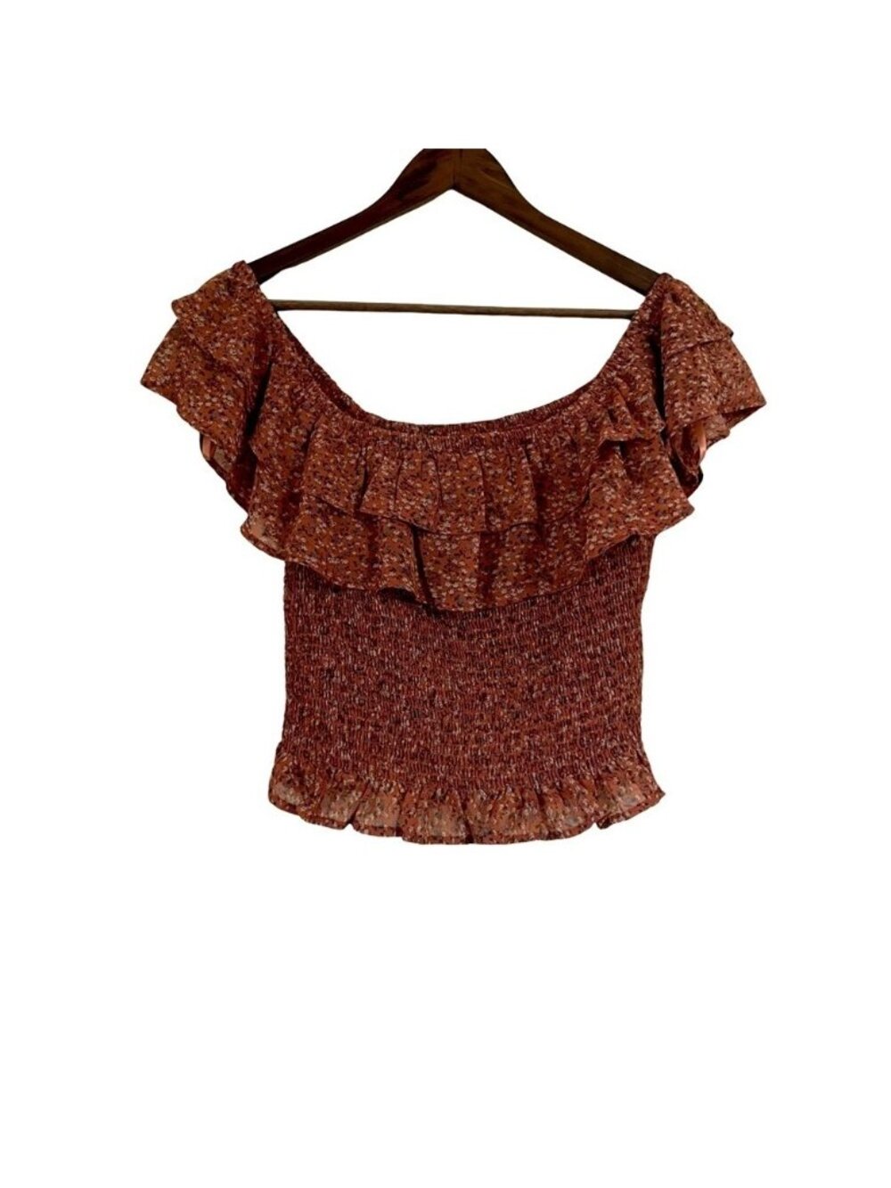 =Crop Top Drop Shoulder Blouse